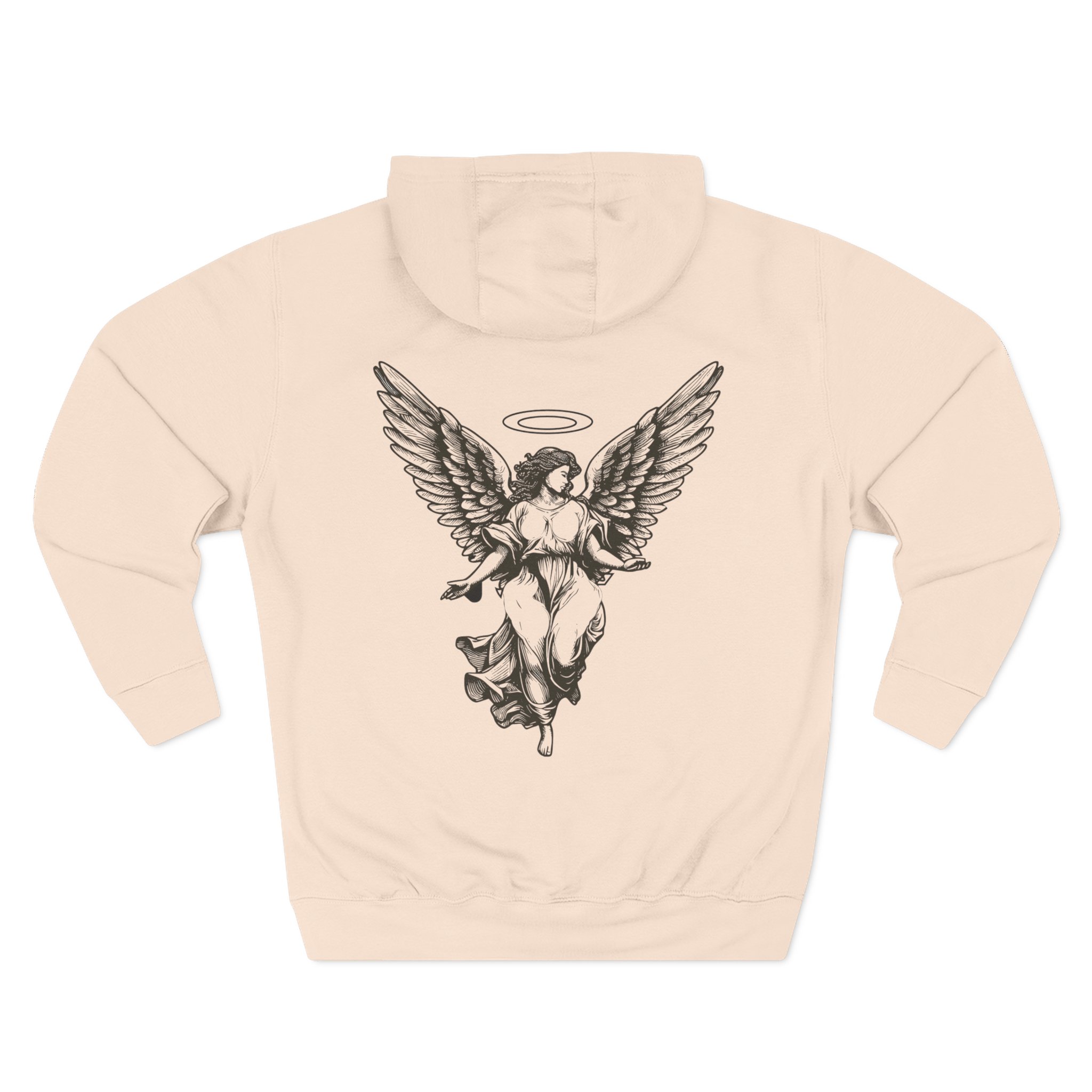 Angels On My Side Hoodie | Angel Illustration, Script Text - Image 14