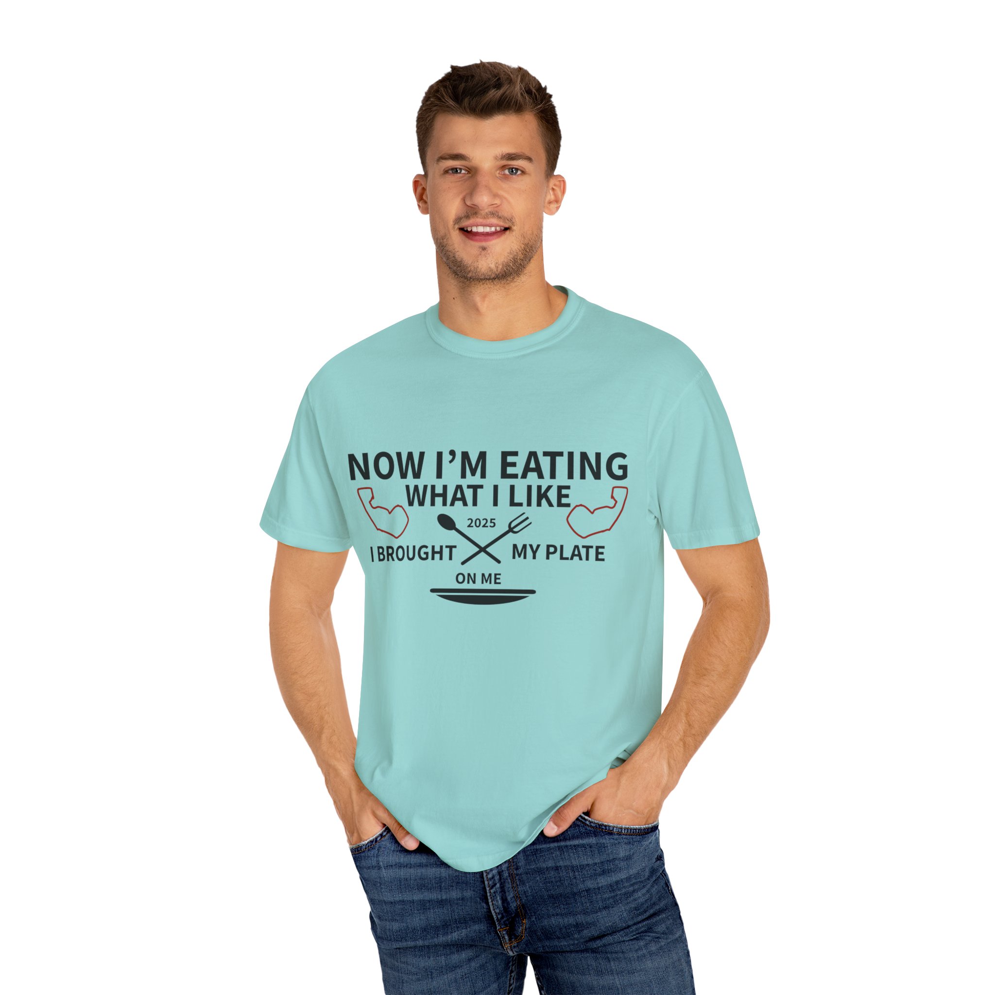 T-Shirt — "Now I’m Eating What I Like, I Brought My Plate" Funny Foodie Tee Nikonice Letter to my Donor - Image 52