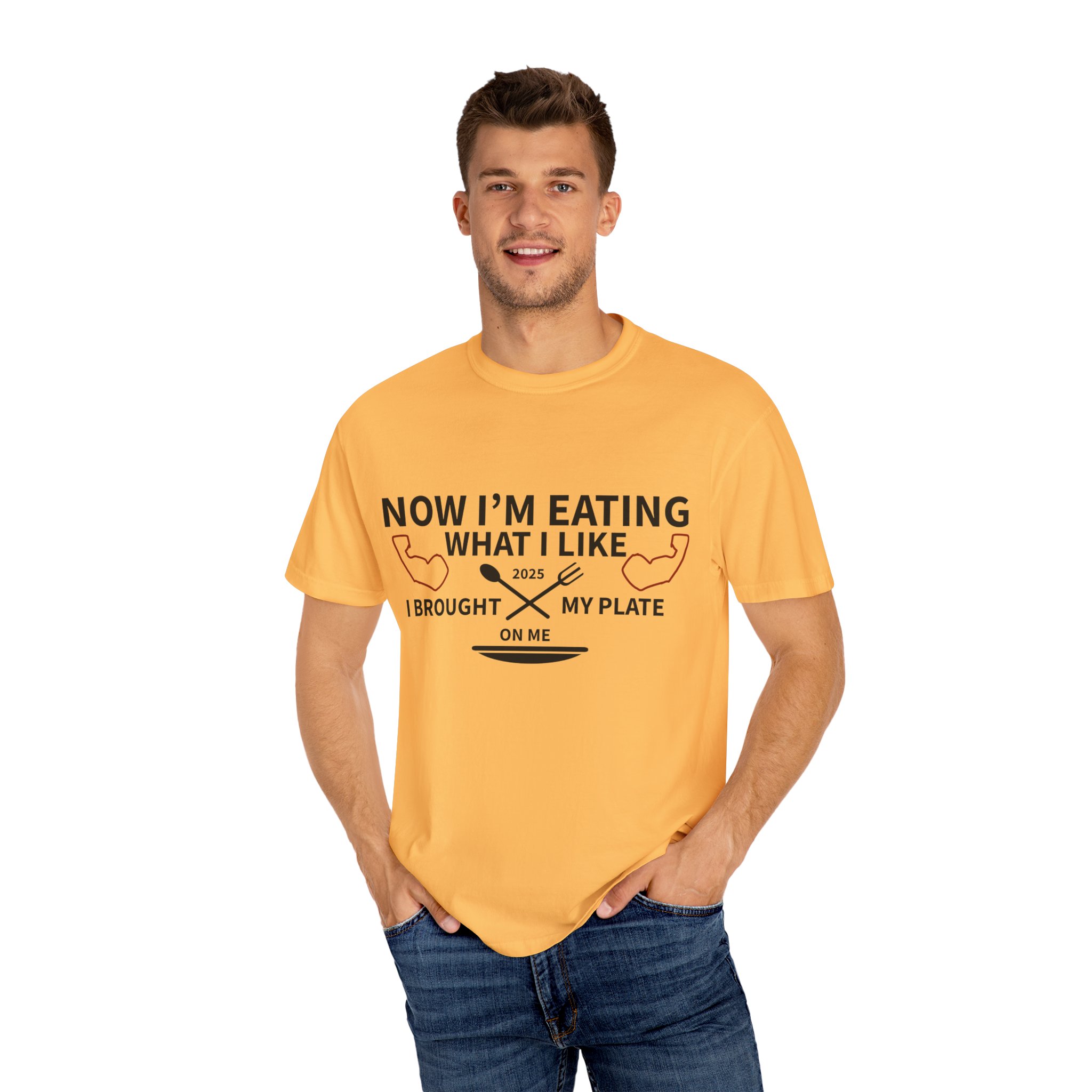 T-Shirt — "Now I’m Eating What I Like, I Brought My Plate" Funny Foodie Tee Nikonice Letter to my Donor - Image 24