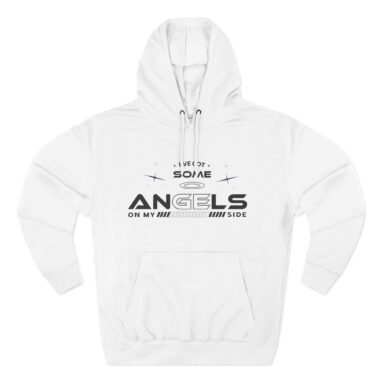 Angels On My Side Hoodie | Angel Illustration, Script Text