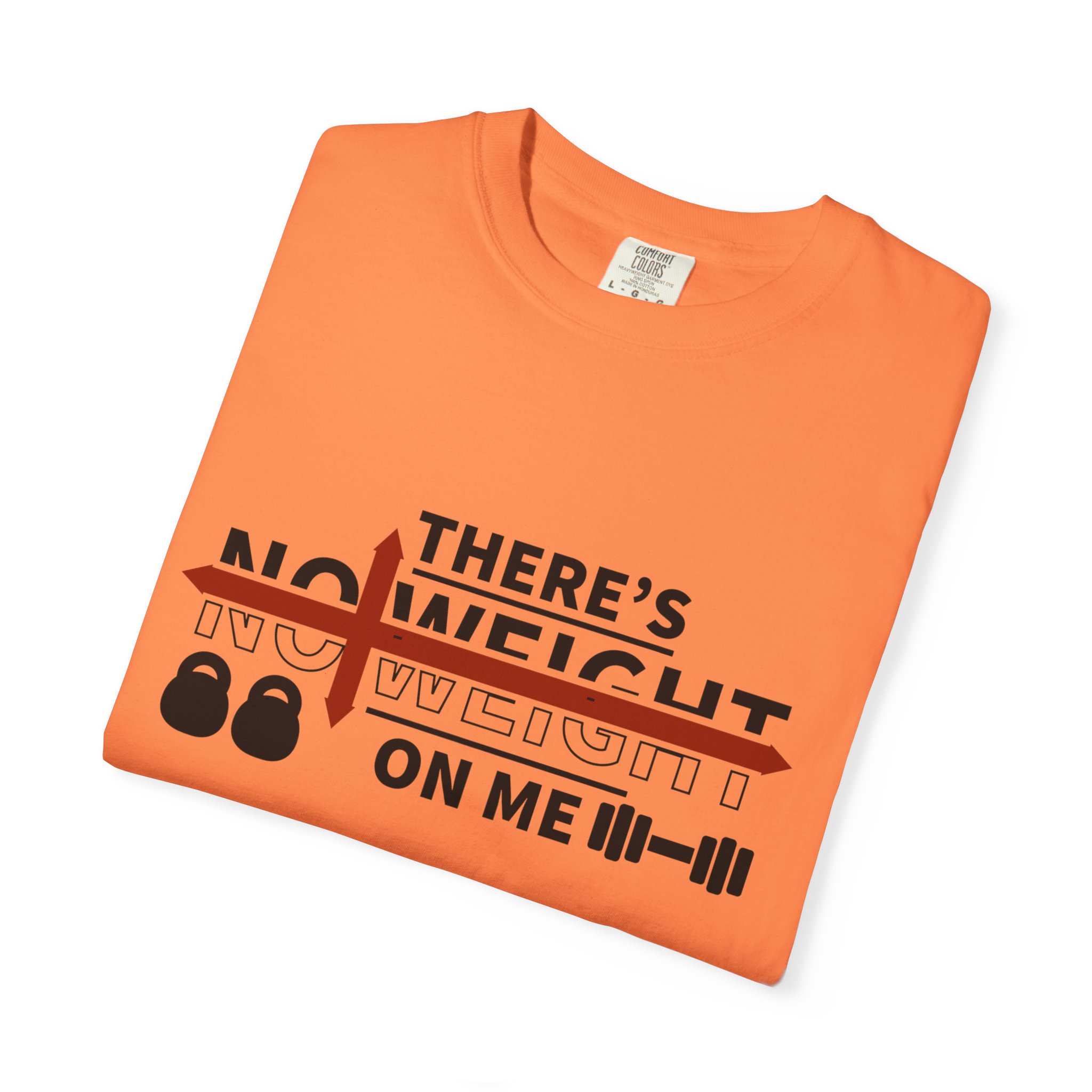 Weightlifting T-Shirt — "There's No Weight On Me" Fitness Gym Tee: Nikonice Letter to my Donor - Image 7