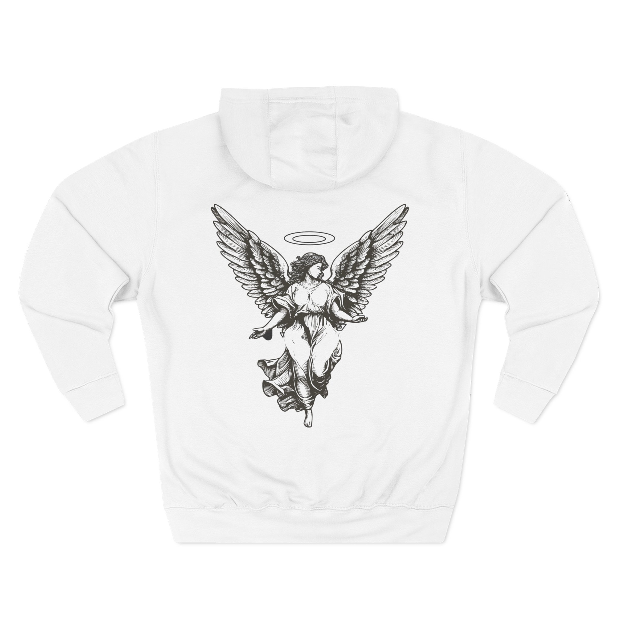 Angels On My Side Hoodie | Angel Illustration, Script Text - Image 2