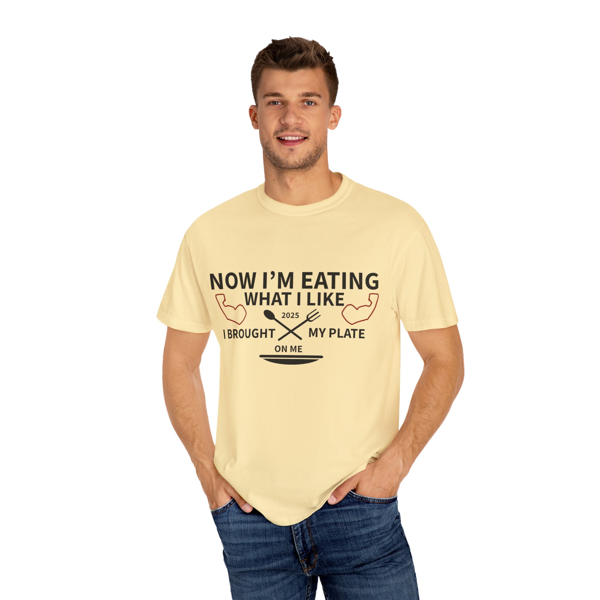 T-Shirt — "Now I’m Eating What I Like, I Brought My Plate" Funny Foodie Tee Nikonice Letter to my Donor - Image 20