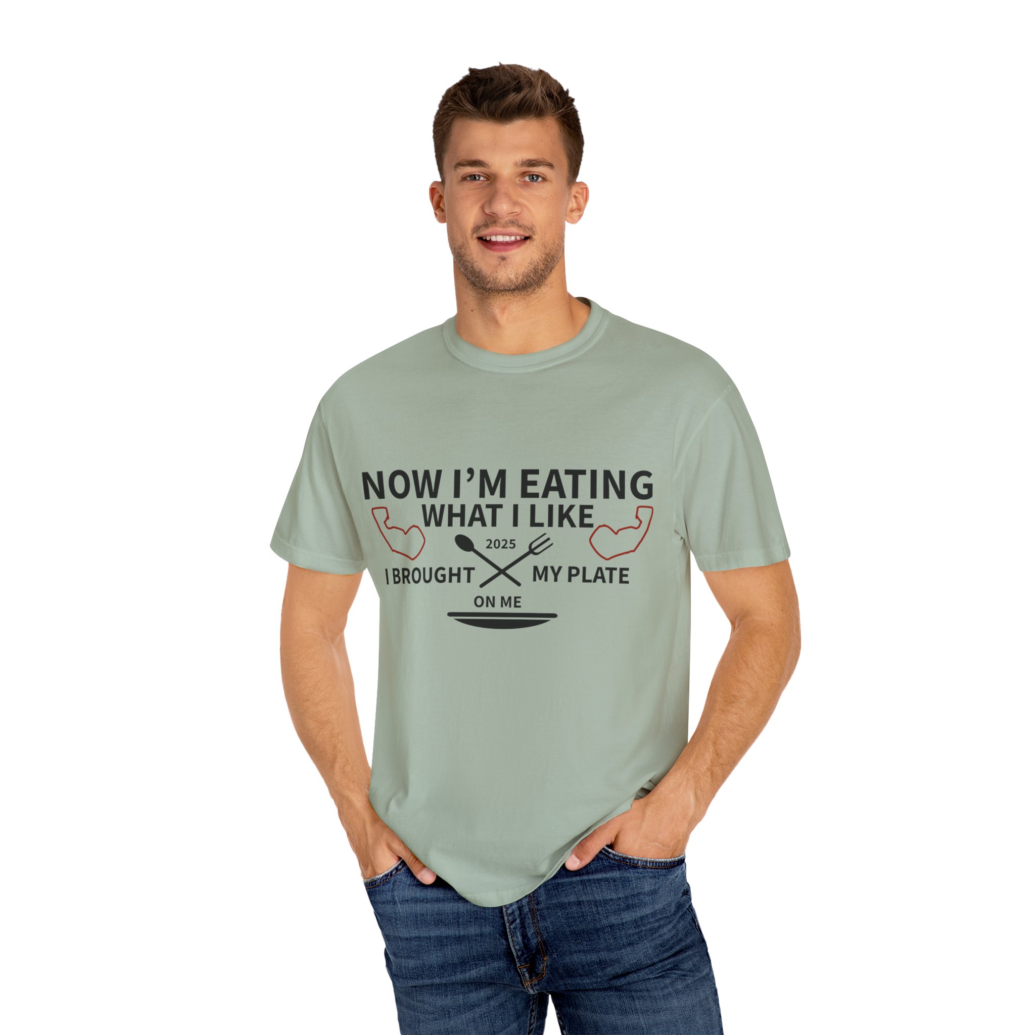 T-Shirt — "Now I’m Eating What I Like, I Brought My Plate" Funny Foodie Tee Nikonice Letter to my Donor - Image 40