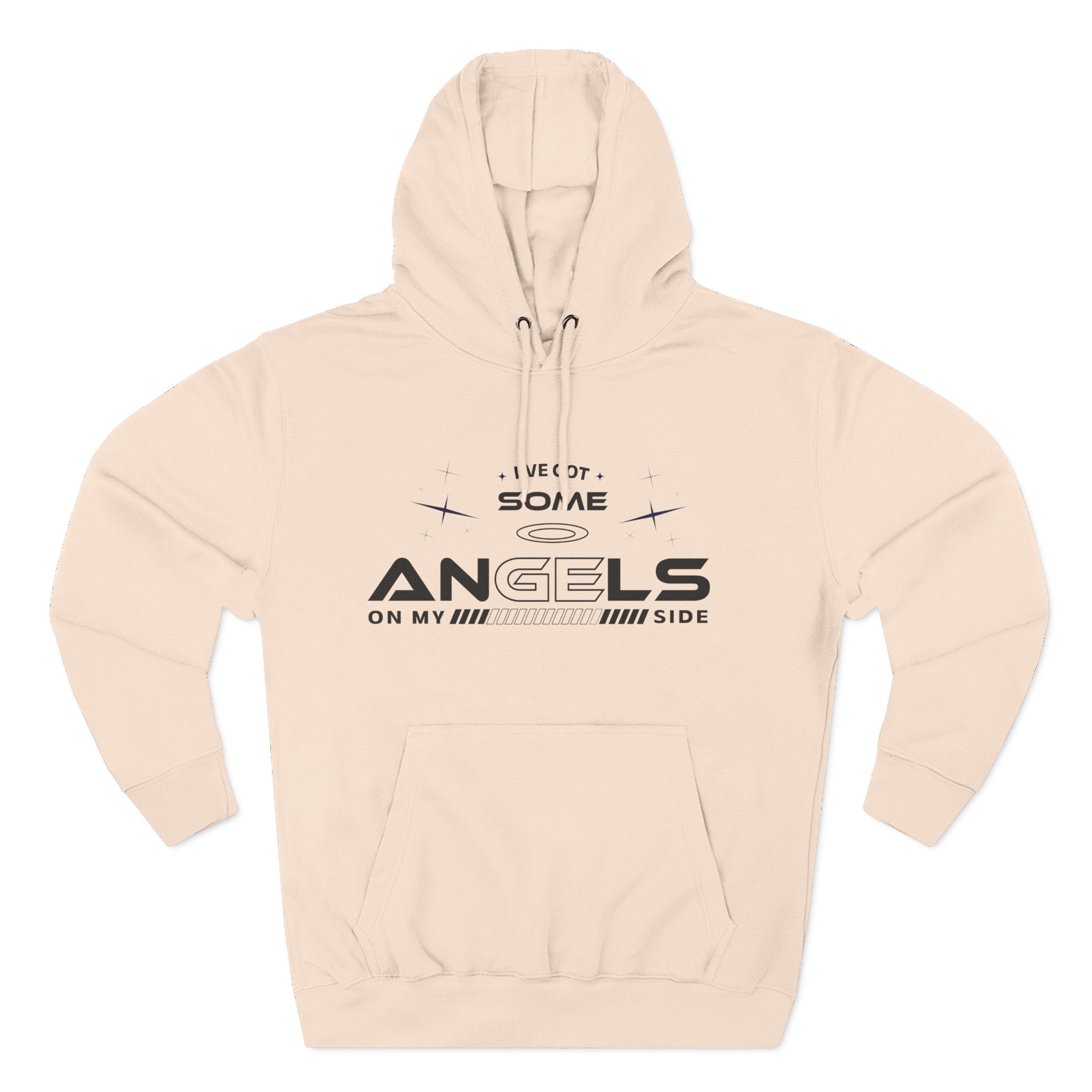 Angels On My Side Hoodie | Angel Illustration, Script Text - Image 13