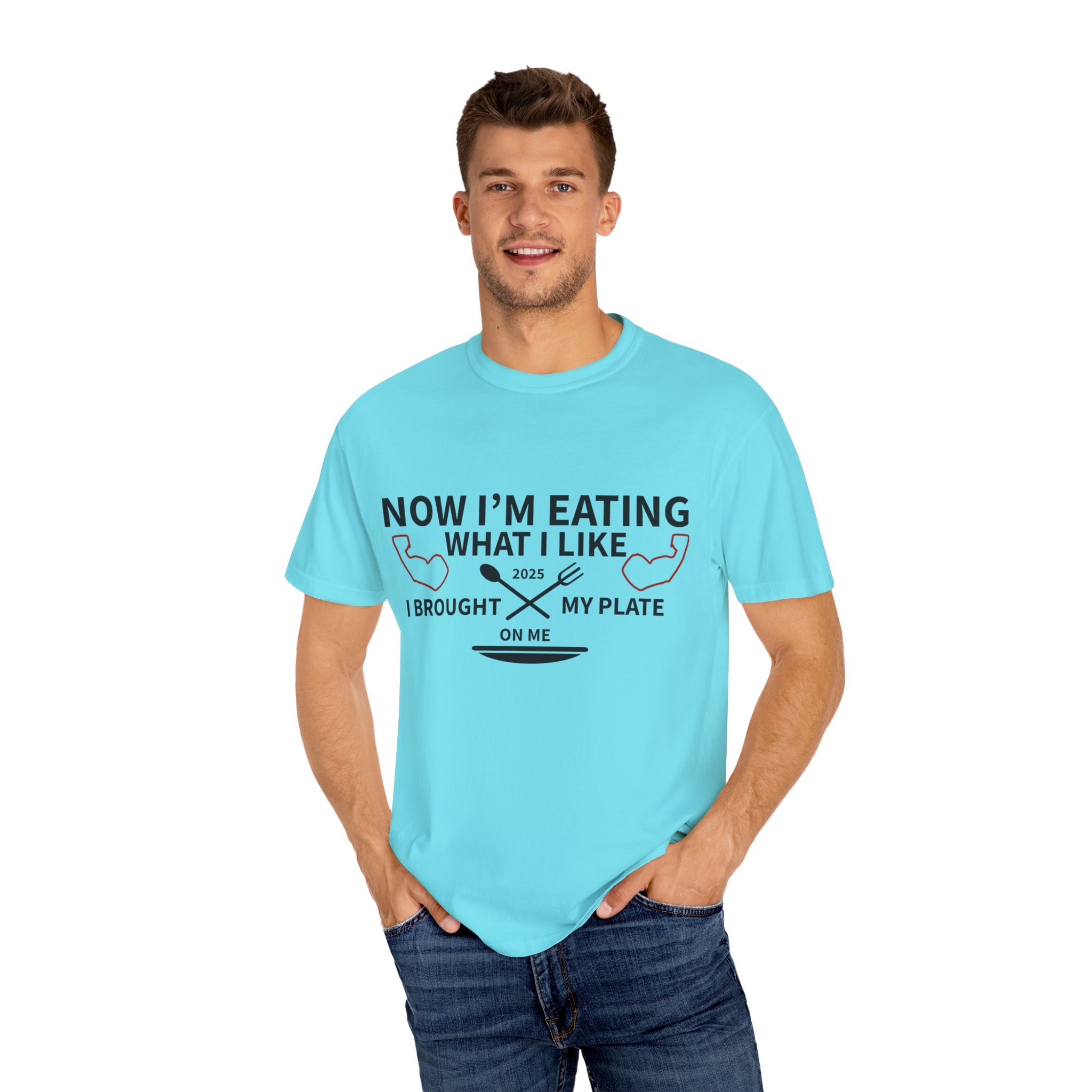 T-Shirt — "Now I’m Eating What I Like, I Brought My Plate" Funny Foodie Tee Nikonice Letter to my Donor - Image 56